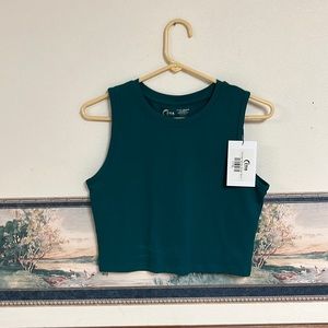 Large Zyia Green Stronger Tank. This is a crop tank!